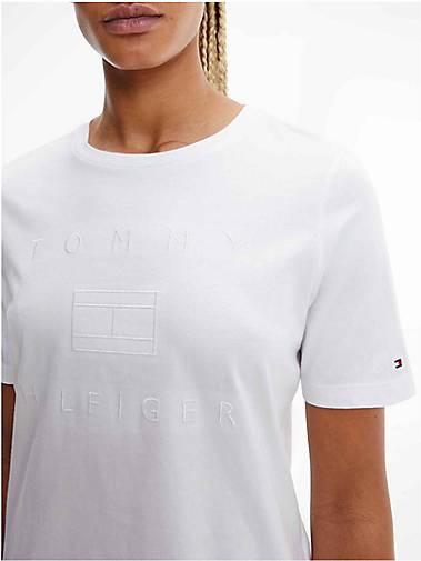skærm kløft Post TOMMY HILFIGER Damen T-Shirt REGULA R METALLIC C-NK TEE in weiß bestellen -  75366701