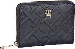 TOMMY HILFIGER, Geldbörse Iconic Tommy Med Ziparound Mono Psp23 in dunkelblau, Geldbörsen für Damen