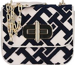 TOMMY HILFIGER, Mini Turnlock Handtasche Leder 17 Cm in weiß, Henkeltaschen für Damen