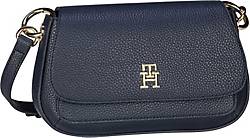 TOMMY HILFIGER, Umhängetasche Th Emblem Flap Crossover Sp23 in dunkelblau, Umhängetaschen für Damen