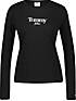 TOMMY-JEANS Damen Langarmshirt TJW SLIM ESSENTIAL LOGO 1 LS