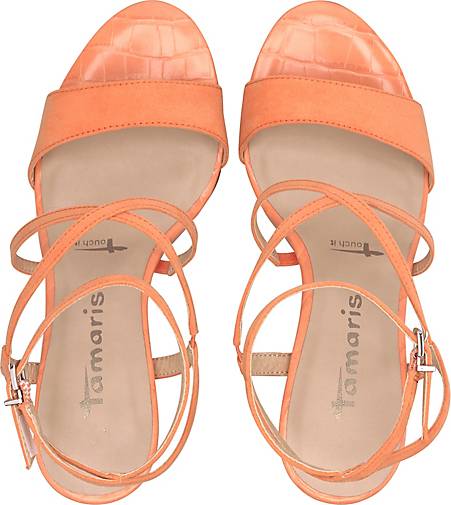 PA1 Damen-Sandalen aus Schaumstoff mit Streifen in Orange Sharmen