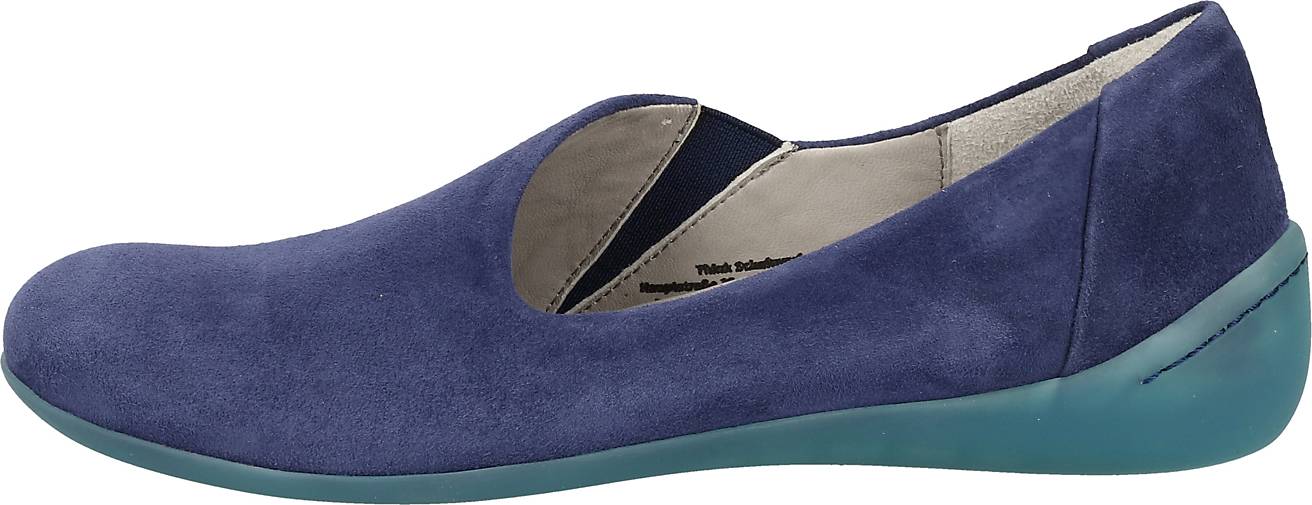 Slipper, Veloursleder, Wechselfußbett, für Damen, blau, 42 Slipper, Veloursleder, Wechselfußbett, für Damen, blau, 42