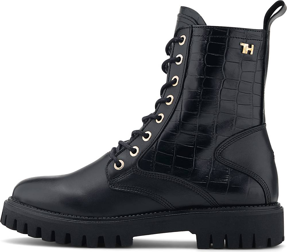 tommy hilfiger croco boots