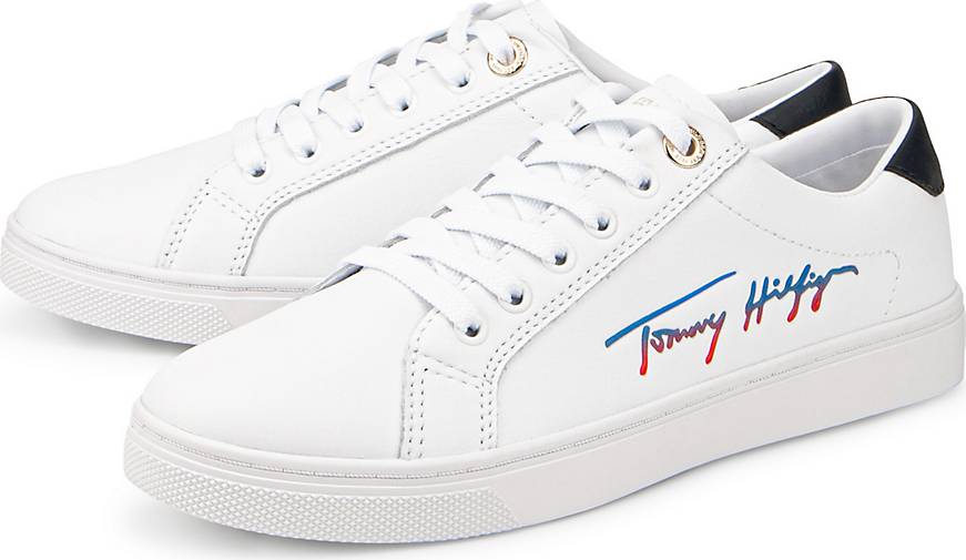 tommy hilfiger fashion th leather cupsole sneaker
