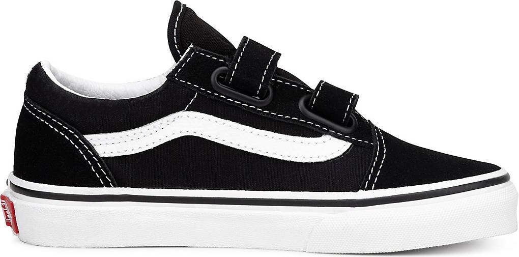 black vans with red laces