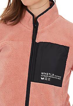 in Kontrast-Brusttasche - Whistler 20621204 Fleecejacke mit rosa Sprocket bestellen