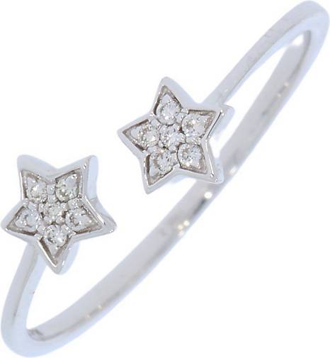 XEN Ring "Sterne mit 12 Diamanten 0,06 ct 585 Weißgold" XEN Ring "Sterne mit 12 Diamanten 0,06 ct 585 Weißgold"