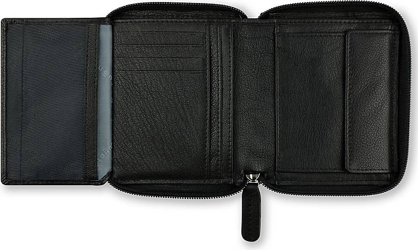 bugatti Banda Geldbörse RFID Schutz Leder 12 cm in schwarz bestellen -  12677501