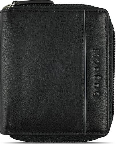 bugatti Banda Geldbörse RFID Schutz Leder 12 cm in schwarz