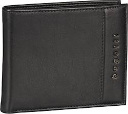 bugatti, Geldbörse Nome Horizontal Wallet With Flap I in schwarz, Geldbörsen für Herren