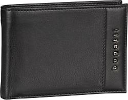 bugatti, Geldbörse Nome Horizontal Wallet With Flap Ii in schwarz, Geldbörsen für Herren