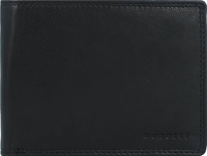 cm 70195301 13,5 Leder bugatti schwarz - in RFID Geldbörse Valencia bestellen
