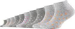 camano Kinder Sneakersocken 10er-Pack mit Bio-Baumwolle mit farbigen Streifen camano Kinder Sneakersocken 10er-Pack mit Bio-Baumwolle mit farbigen Streifen