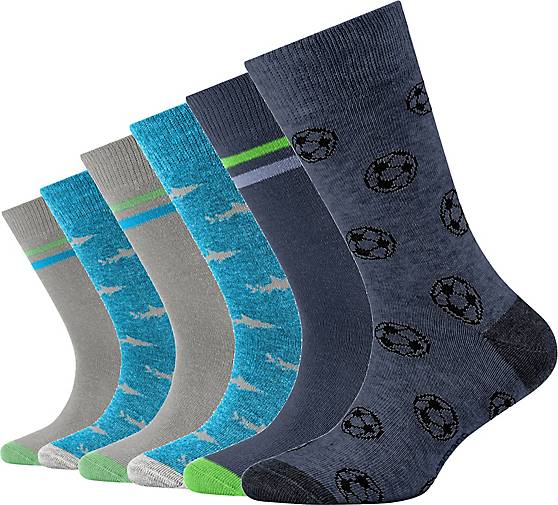 camano türkis bunten mit Bio-Baumwolle 27161302 6er-Pack Kinder Mustern in mit gemustert Socken bestellen -