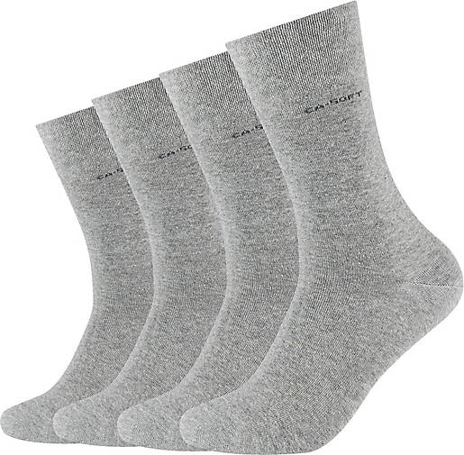 ca-soft - in mit camano Piquée-Bund mittelgrau 75603102 Socken innovativem 4er Pack bestellen