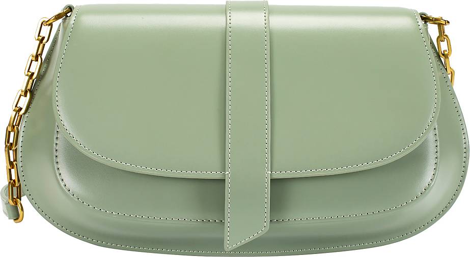 ekonika Schultertasche aus poliertem Naturleder