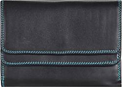 mywalit, Double Flap Wallet Geldbörse Leder 13 Cm in schwarz, Geldbörsen für Damen