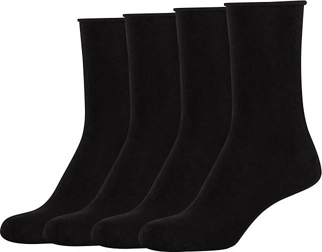 bestellen Socken Touch Pack mit in 4er - weichem 75602901 schwarz Silky Bund s.Oliver