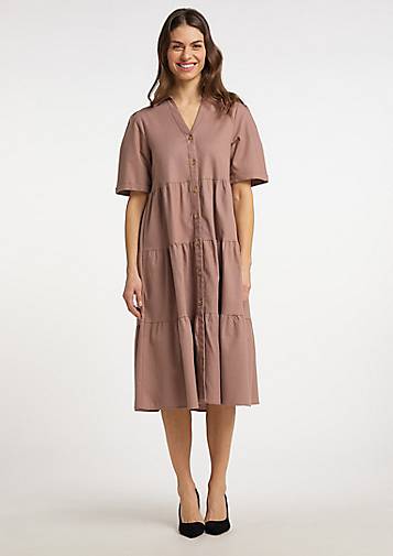 usha Weites Midikleid qisha dunkelbraun | GÖRTZ - 74811704